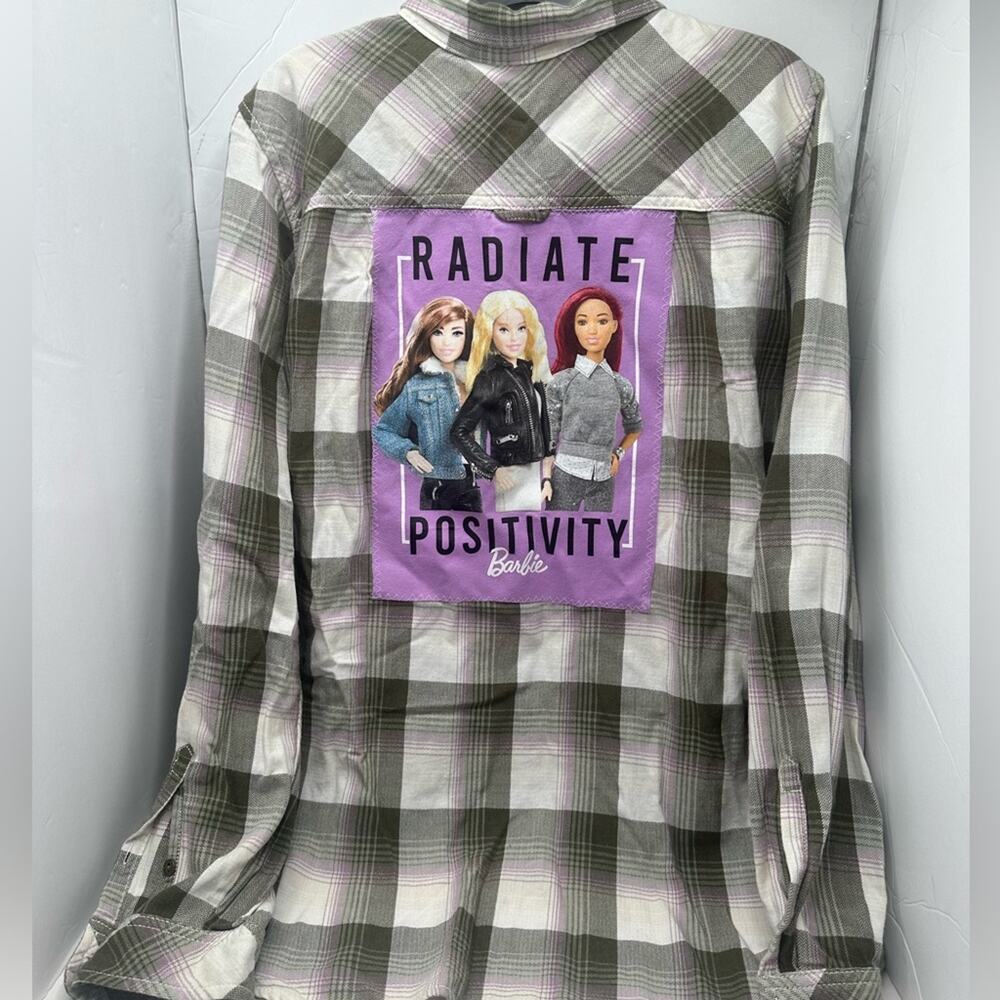 BARBIE Handmade FLANNEL BACKED DESIGN by my Friend LISA —SONOMA BRANDED 1X PLAID